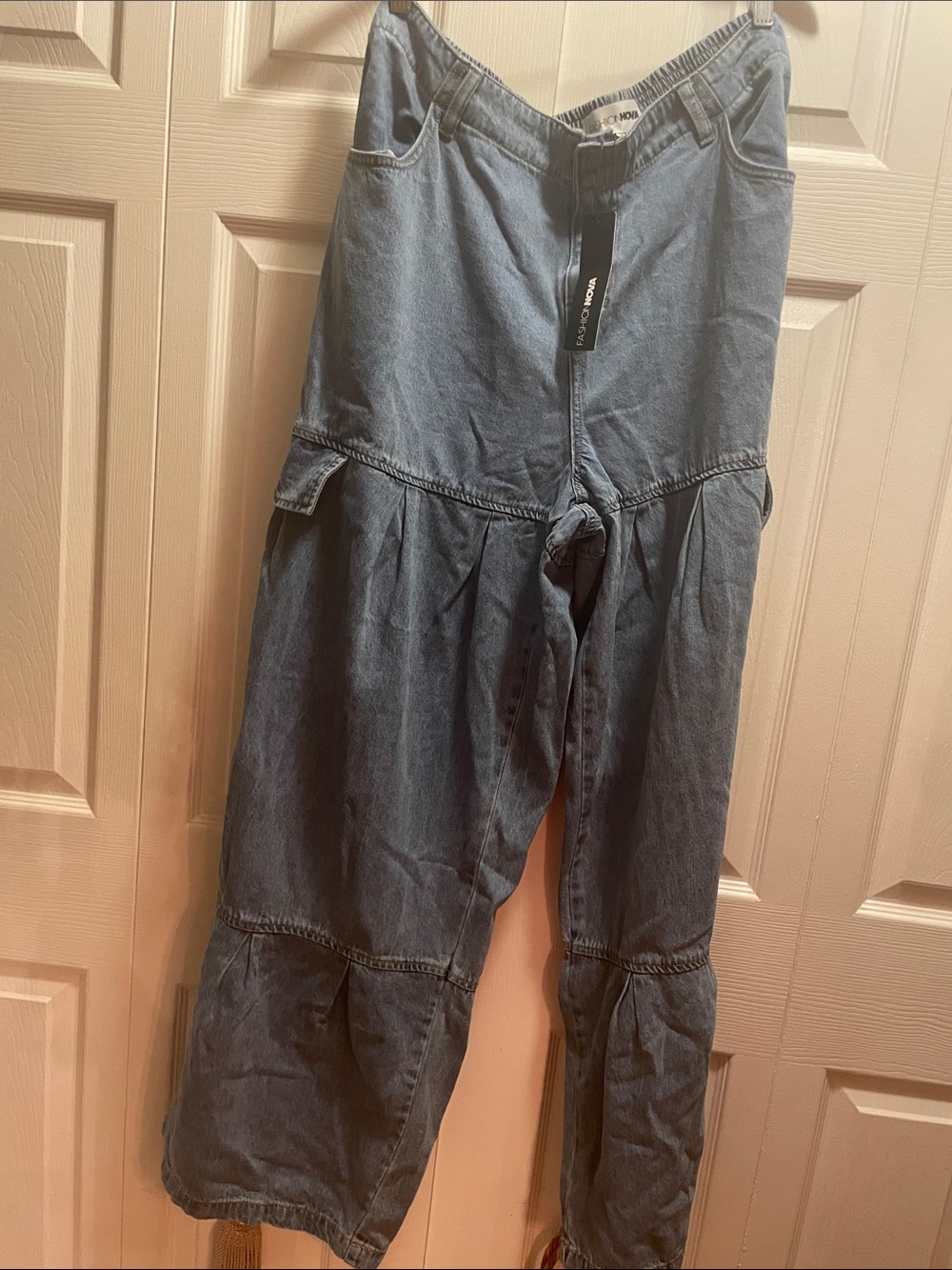 Women’s Blue Denim Wide-Leg Jeans fashion nova